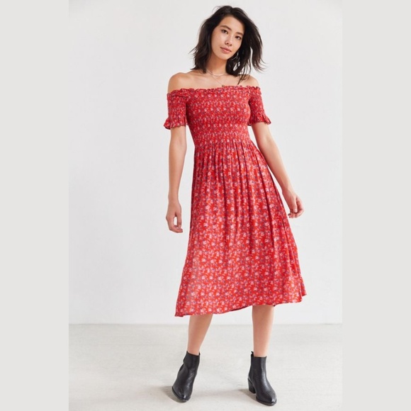 Urban Outfitters Dresses & Skirts - Urban Outfitters Off-The-Shoulder Smocked Dress